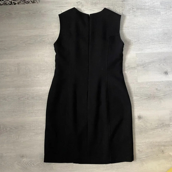 Vintage Jeremy Scott Braemar Dark Grey Dress Size 12 Tight Weave Lined 🇨🇦 - Picture 13 of 17